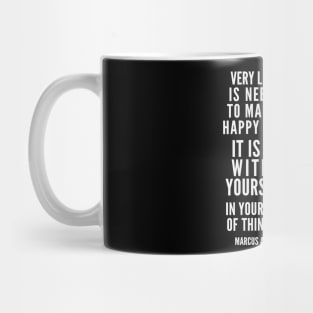 Marcus Aurelius Quote: A Happy Life Mug